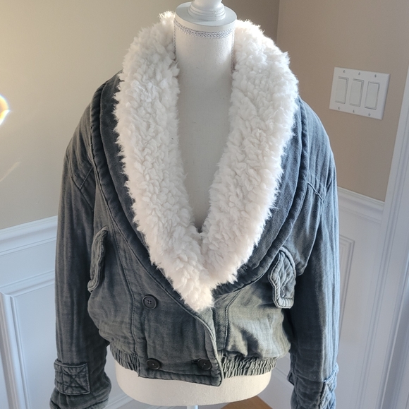 NWT!! Free People Georgia Teddy collar Jacket - Picture 7 of 17